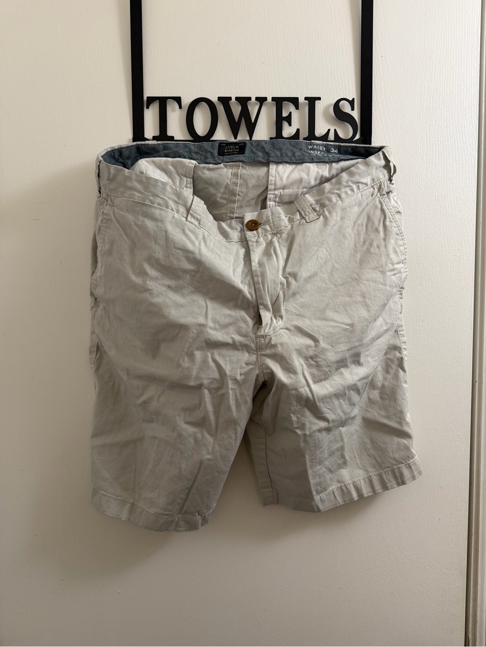 J. Crew Light Gray Flat-Front Cotton Chino Shorts